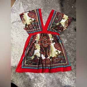 Bailey Blue Multicolor Striped Tunic/mini dress - size medium